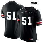 Men's NCAA Ohio State Buckeyes Antwuan Jackson #51 College Stitched No Name Authentic Nike White Number Black Football Jersey DK20E11VS